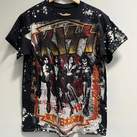 Kiss Destroyer‎ Havok Black T-Shirt Liquid Blue Tie Dye Licensed Medium - Picture 4 of 6